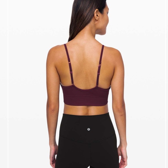 Lululemon Ebb to Street Sports Bra Burgundy - Picture 2 of 5